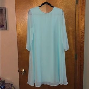 NY&C Eva Mendes size Medium Tall teal dress 👗 New York & Co
